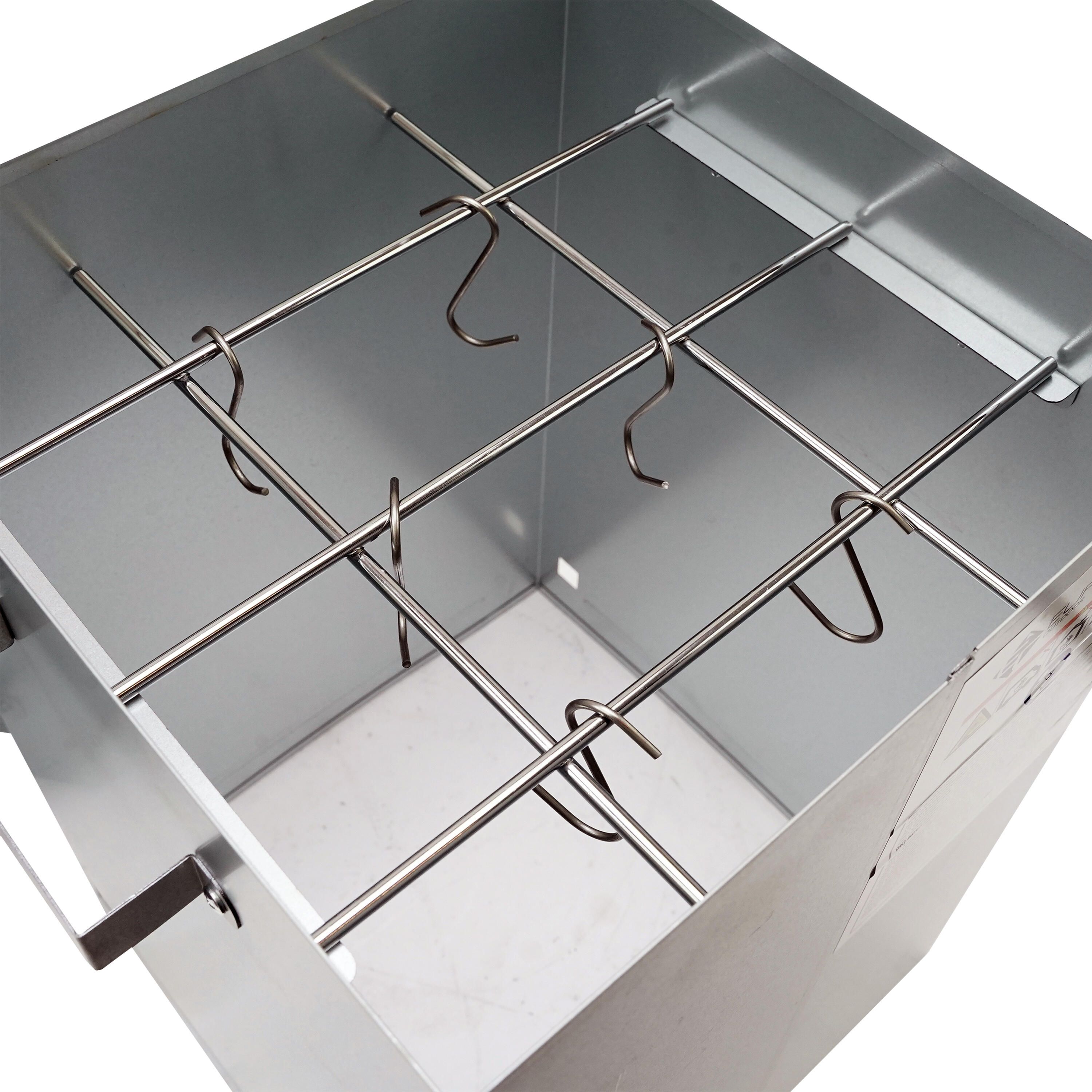 Fumoir Télescopique Carré 101 cm – Smoker avec Thermomètre et 10 Crochets 5/7