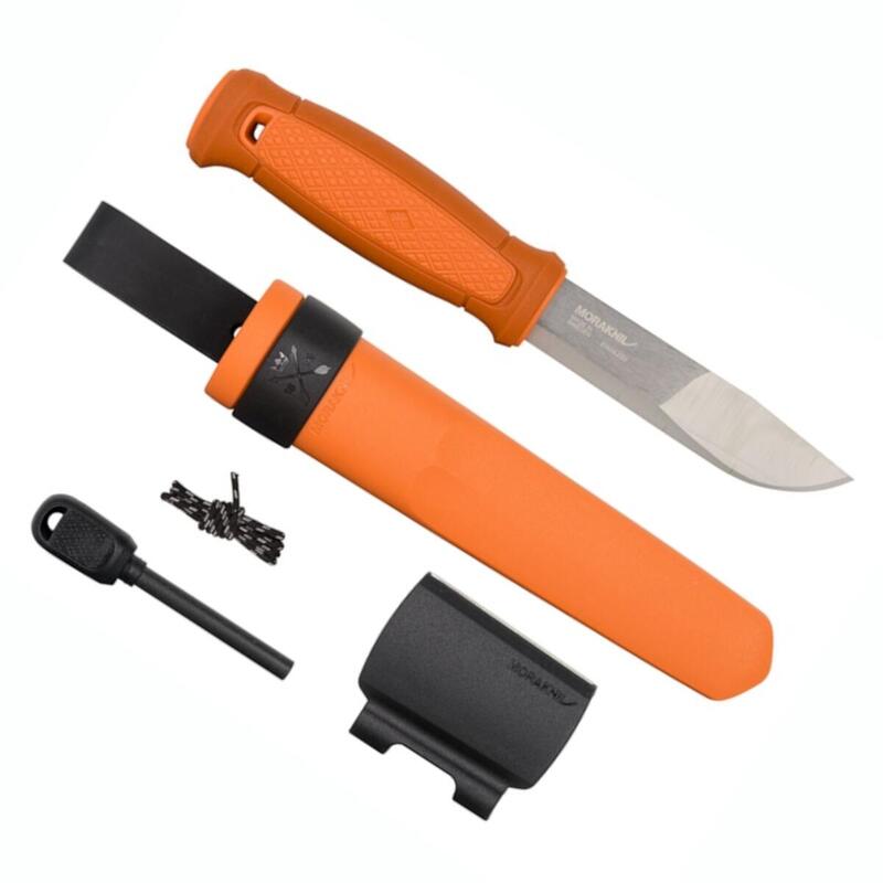 Couteau de survie Kansbol Kit Burnt Orange avec étui polymère - Orange