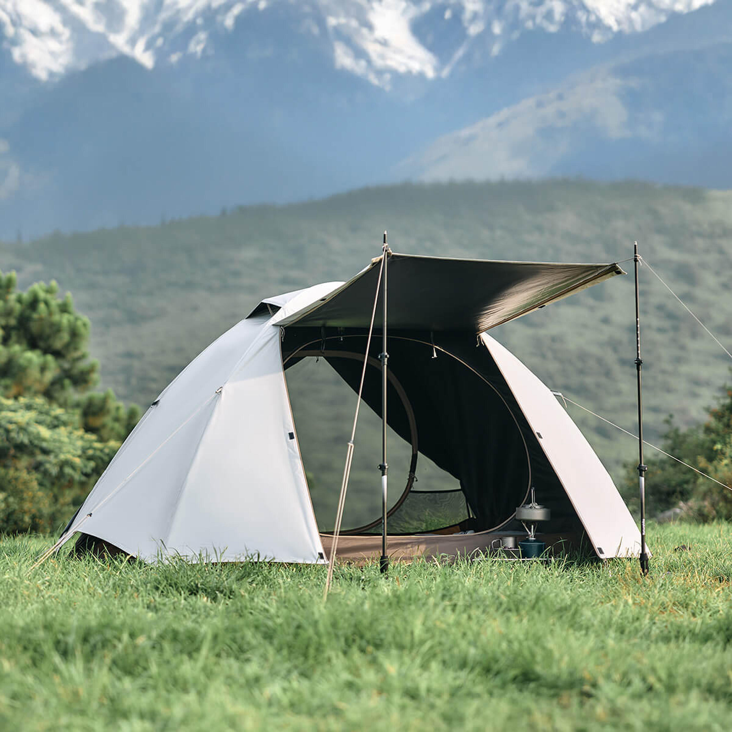 Tienda de Campaña 2 personas Naturehike Blanca Liviana 4/7