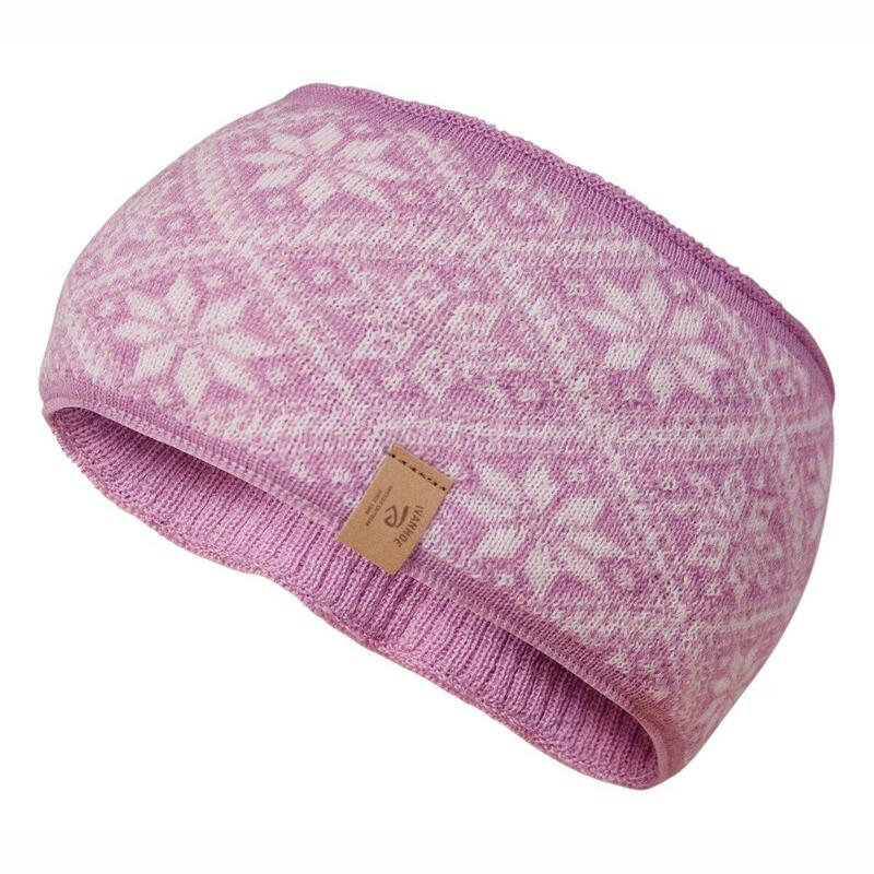 Gebreide hoofdband van wol Freya Sweet Lilac - One Size - Roze