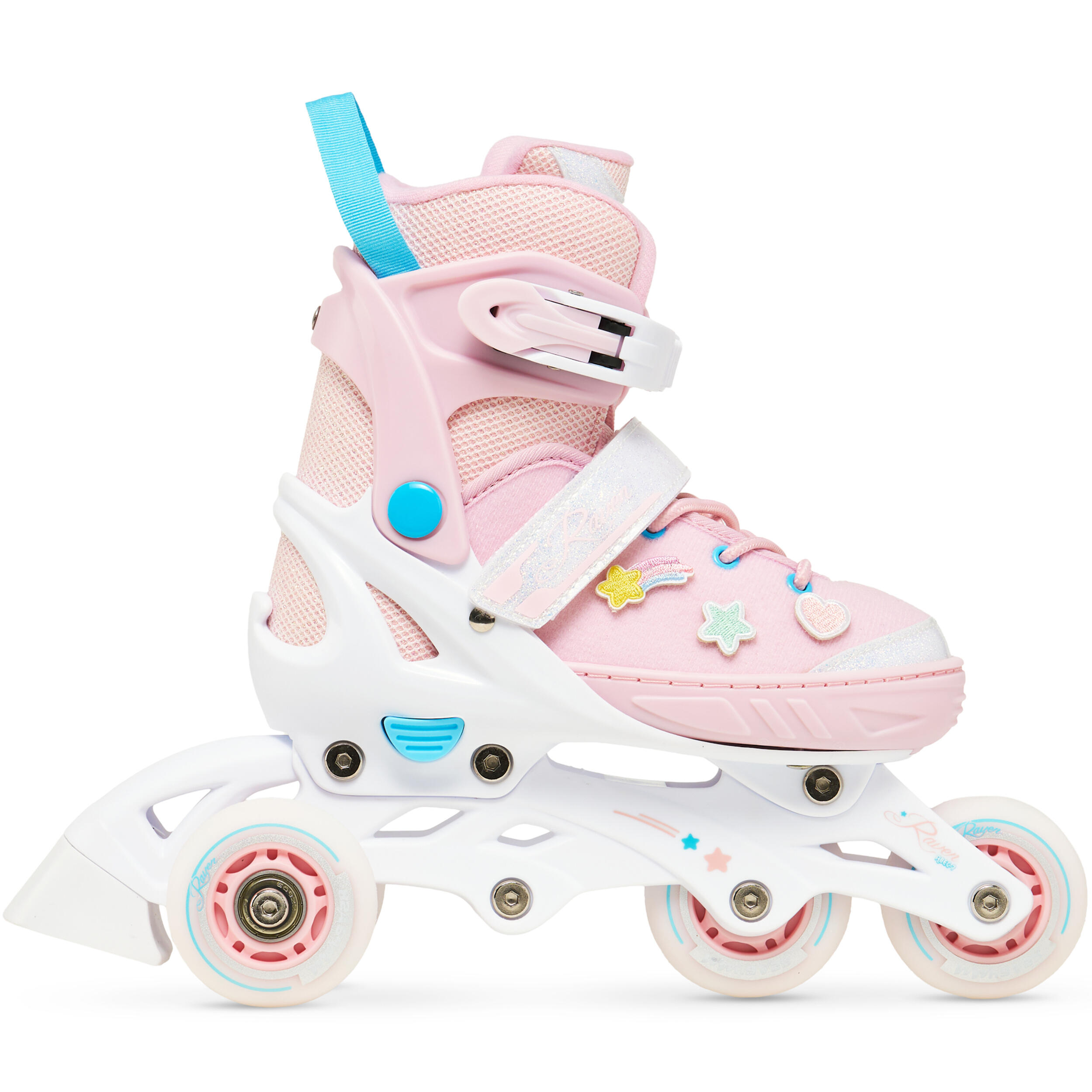 Patins 3 em 1 ajustáveis Lilly com rodas LED e emblemas com velcro 6/7