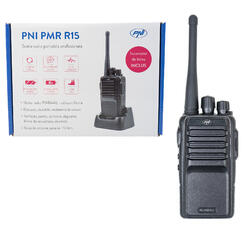 Professionele draagbare radio PNI PMR R15 0,5W, ASQ, TOT, monitor