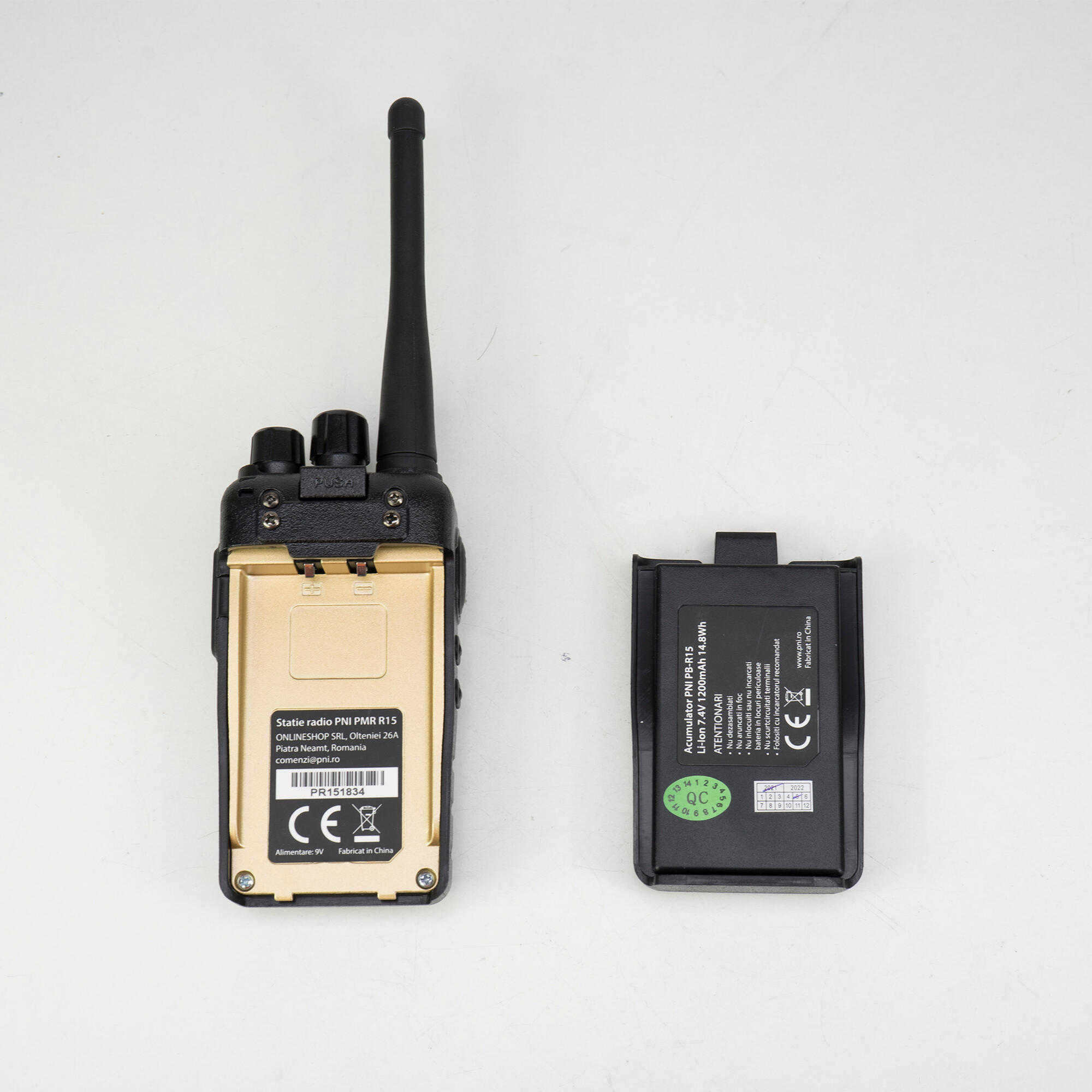Radio portable professionnelle PNI PMR R15 0.5W, ASQ, TOT, moniteur, programmabl 4/6