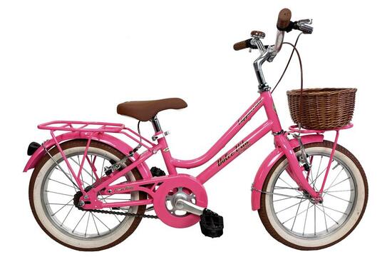 Vélo de fille Dolce Vita by Canellini CAPPUCCINO 16" avec panier - Fucsia