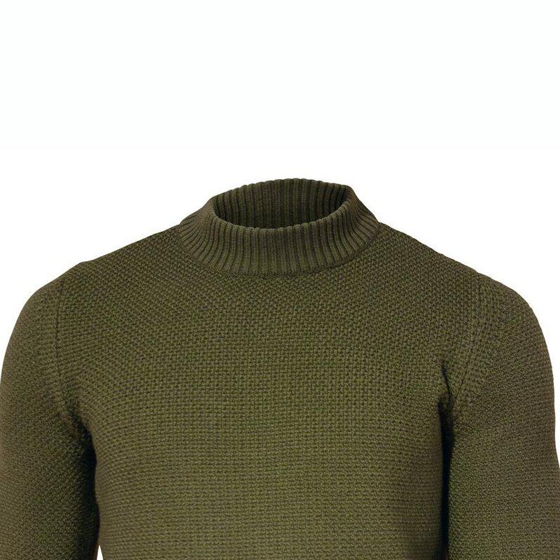 Pull col rond ECO Ash - 100% laine mérinos bio - Vert