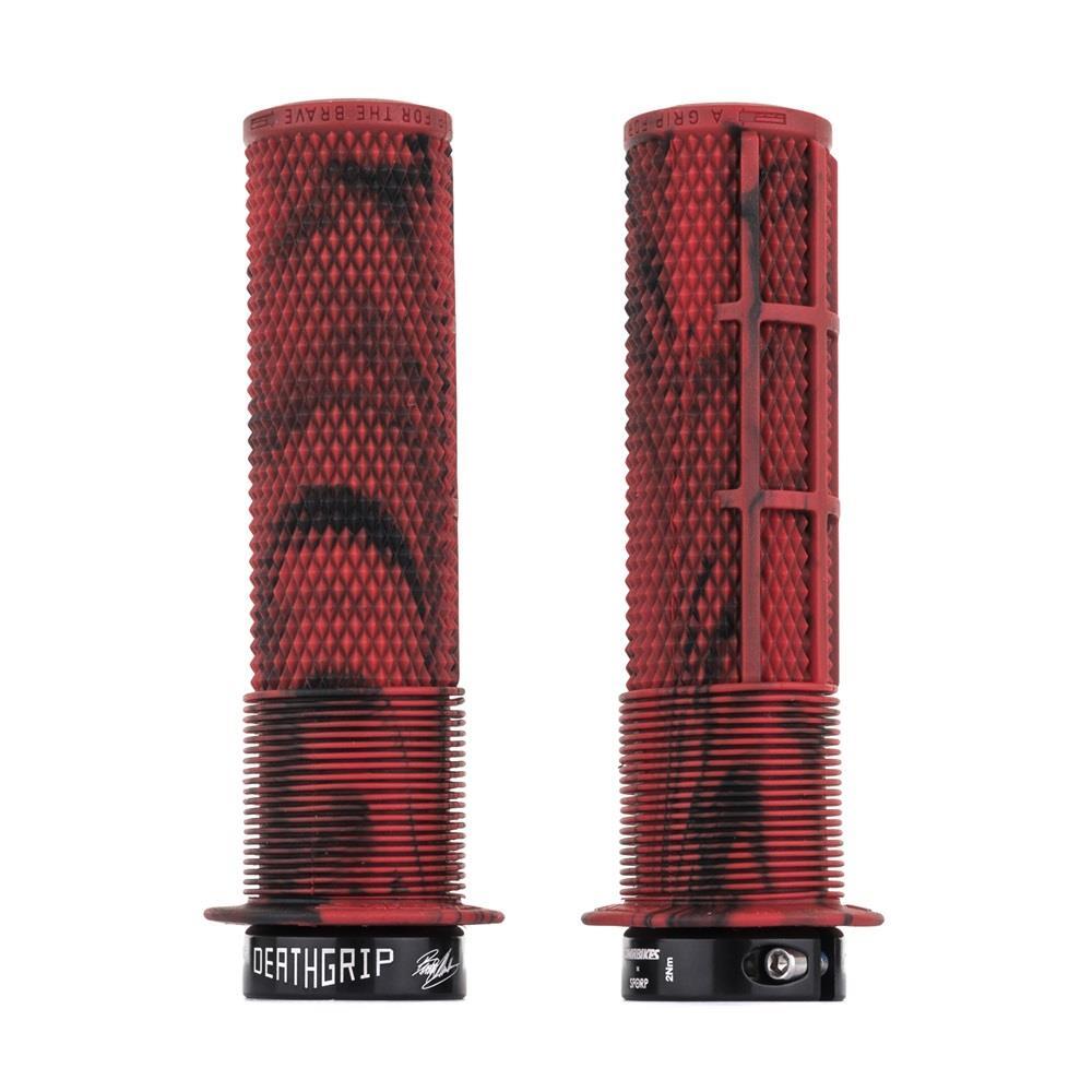 DMR Deathgrip bar grips - Marble Red Thin Flanged 1/1