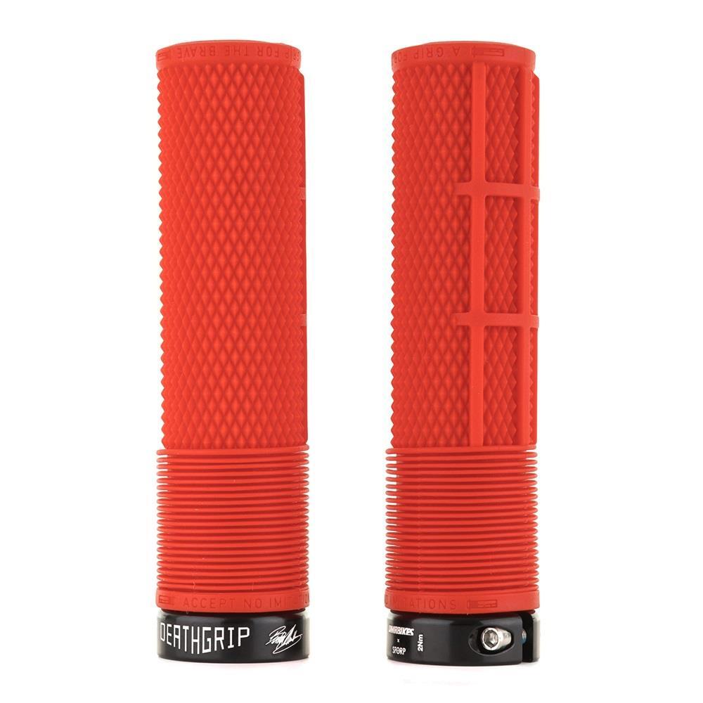 DMR DMR Deathgrip Bar Grips - Red Thin Flangeless