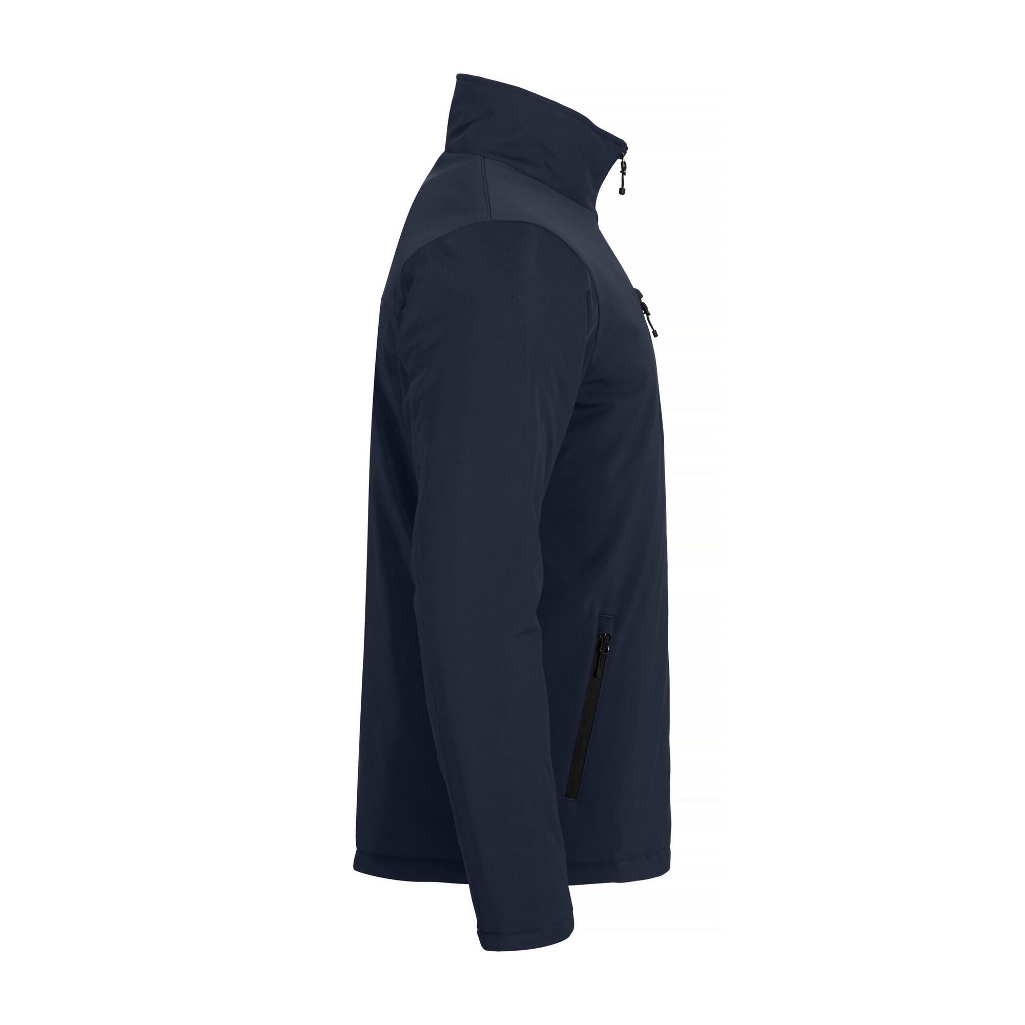 Mens Padded Soft Shell Jacket (Dark Navy) 3/4