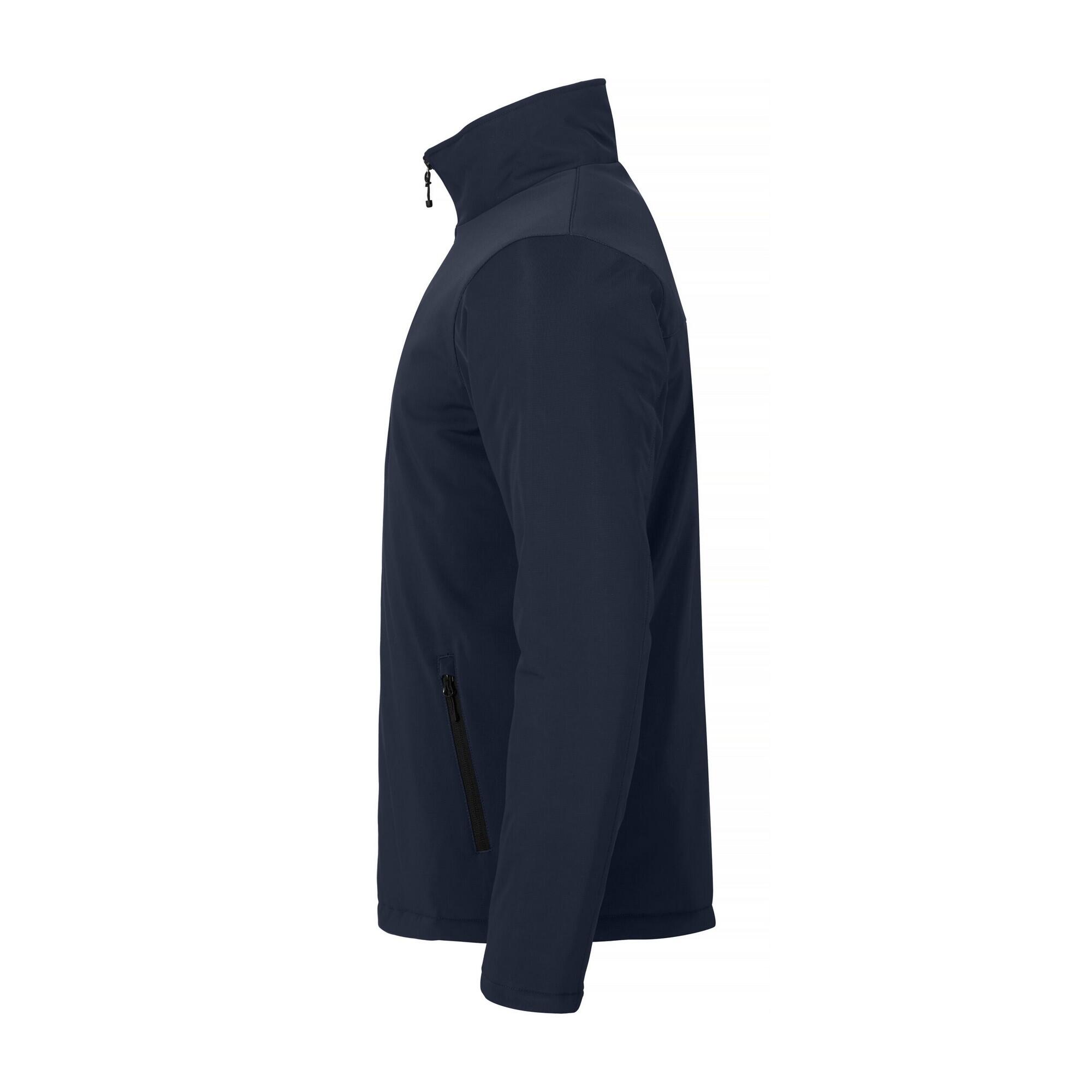 Mens Padded Soft Shell Jacket (Dark Navy) 4/4