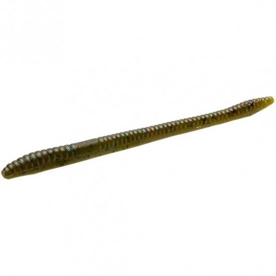 Leurre souple Zoom Finesse Worm 11,4 cm - Green Pumpkin Blue - par lot