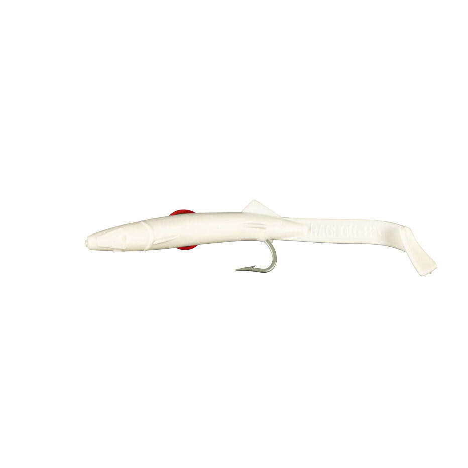 Leurre souple Ragot Raglou 6,5 cm - blanc - lot de 3 1/1