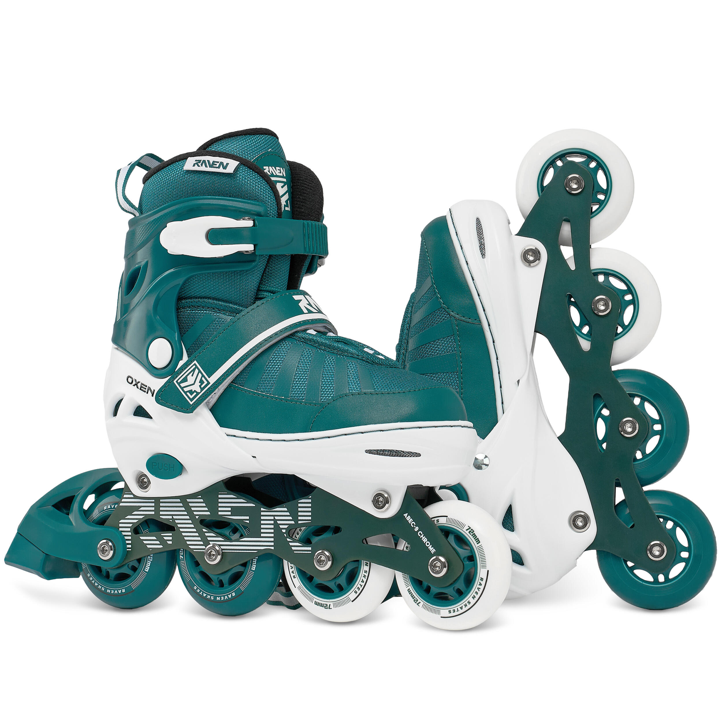 Raven Oxen Patins de rodas ajustáveis Hóquei 2 em 1 2/7
