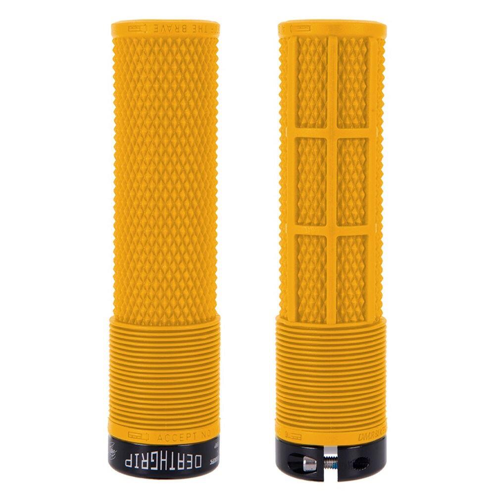 DMR DMR Deathgrip Bar Grips - Gul Yellow Thin Flangeless