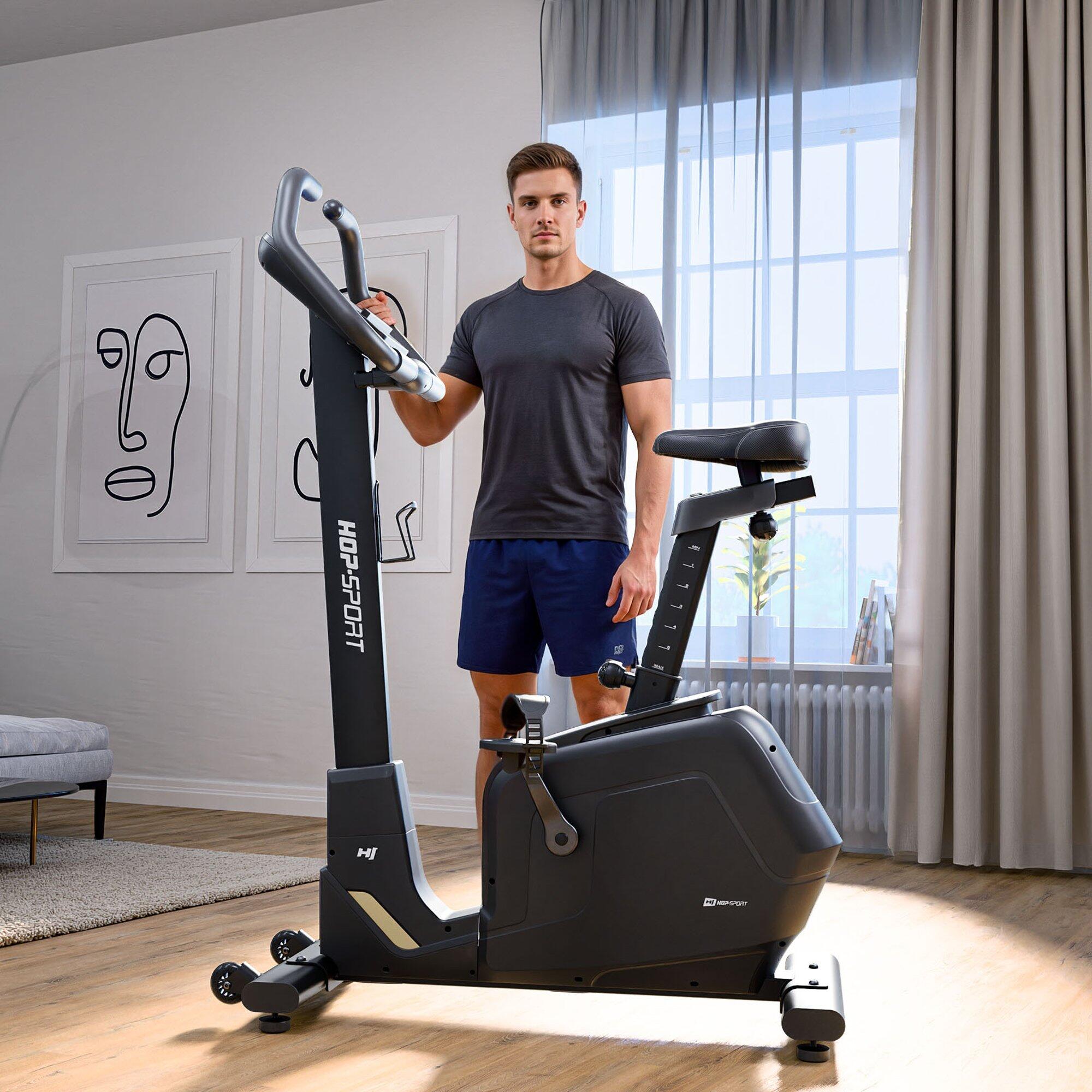 Vélo d'appartement électromagnétique Hop-Sport HS-5000H Atrox, Apps compatible 2/7