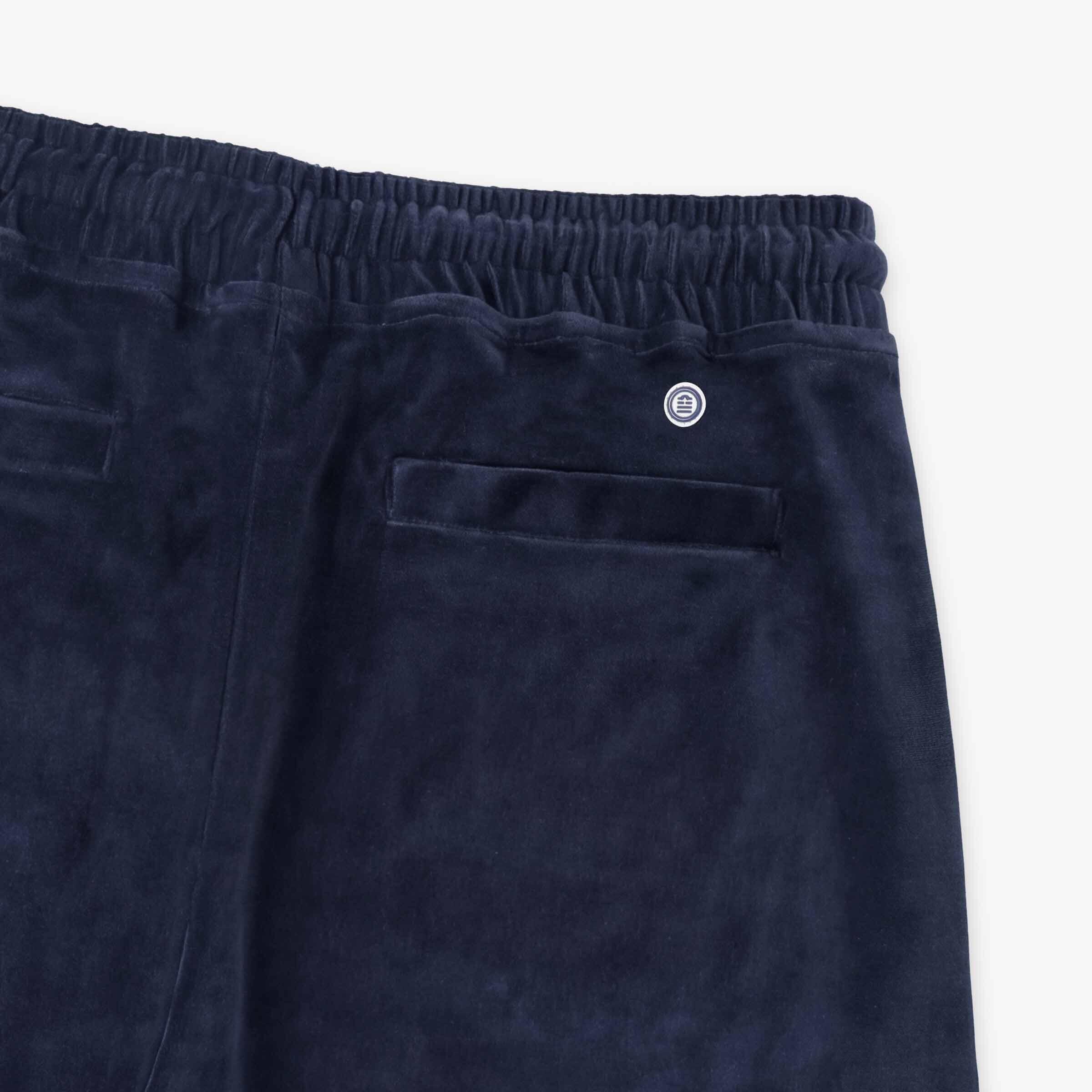Bermuda in spugna con elastico in vita blu opale 4/4