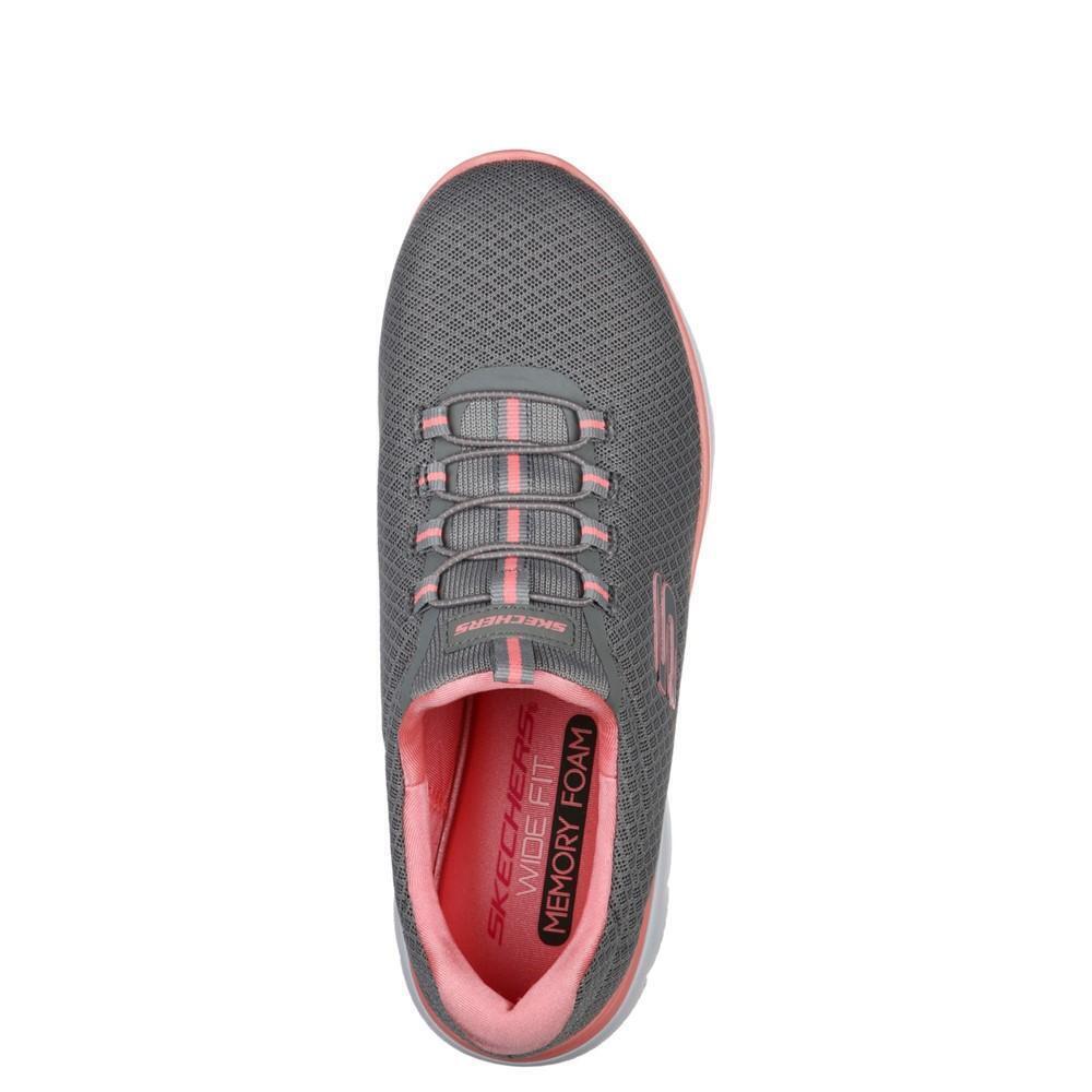 Womens/Ladies Summits Striding Slip On Trainer (Grey/Pale Pink) 3/5