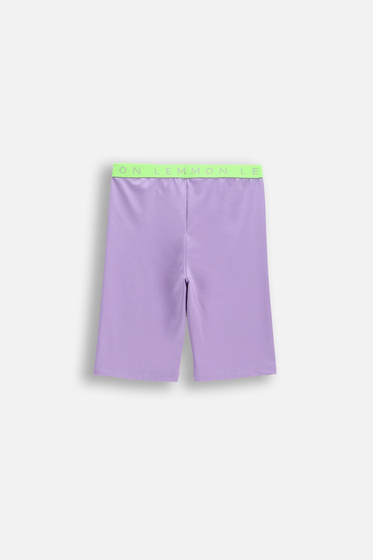 Legginsy sportowe dla dzieci Lemon Explore WL6 krótkie fioletowe