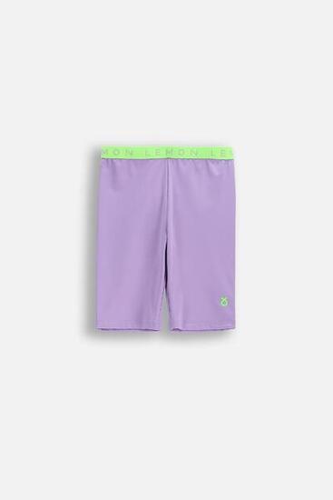 Legginsy sportowe dla dzieci Lemon Explore WL6 krótkie fioletowe