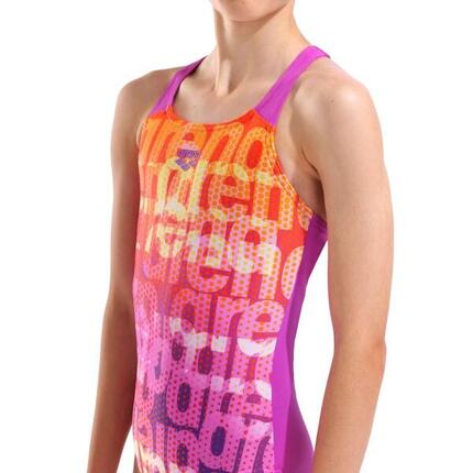 Kostium kąpielowy Arena Multi Colours V-Back Very Fuchsia