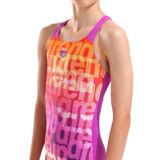 Kostium kąpielowy Arena Multi Colours V-Back Very Fuchsia