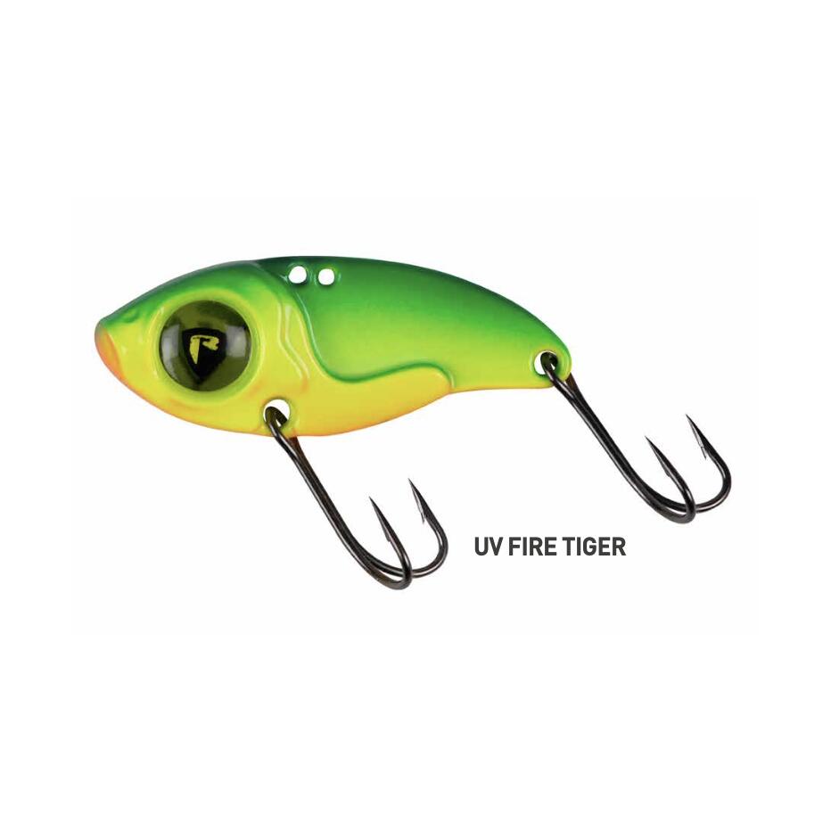 Fox Rage Lame Vibrante Big Eye Blade 17 g 6 cm UV Fire Tiger 1/1
