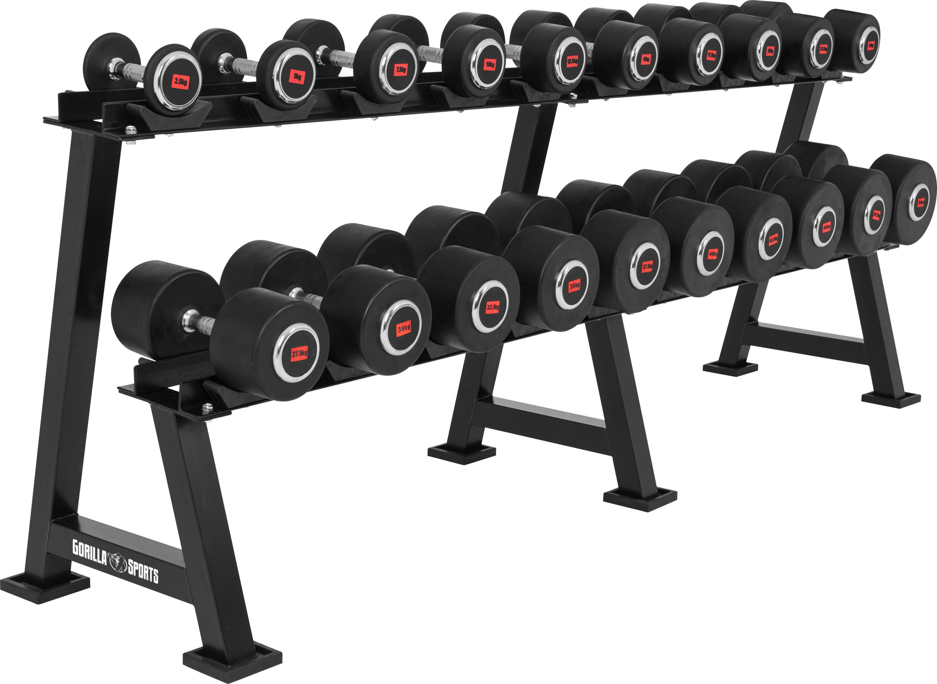 RACK DE RANGEMENT EXTRA LARGE POUR HALTERES MONOBLOC | MUSCULATION 2/7