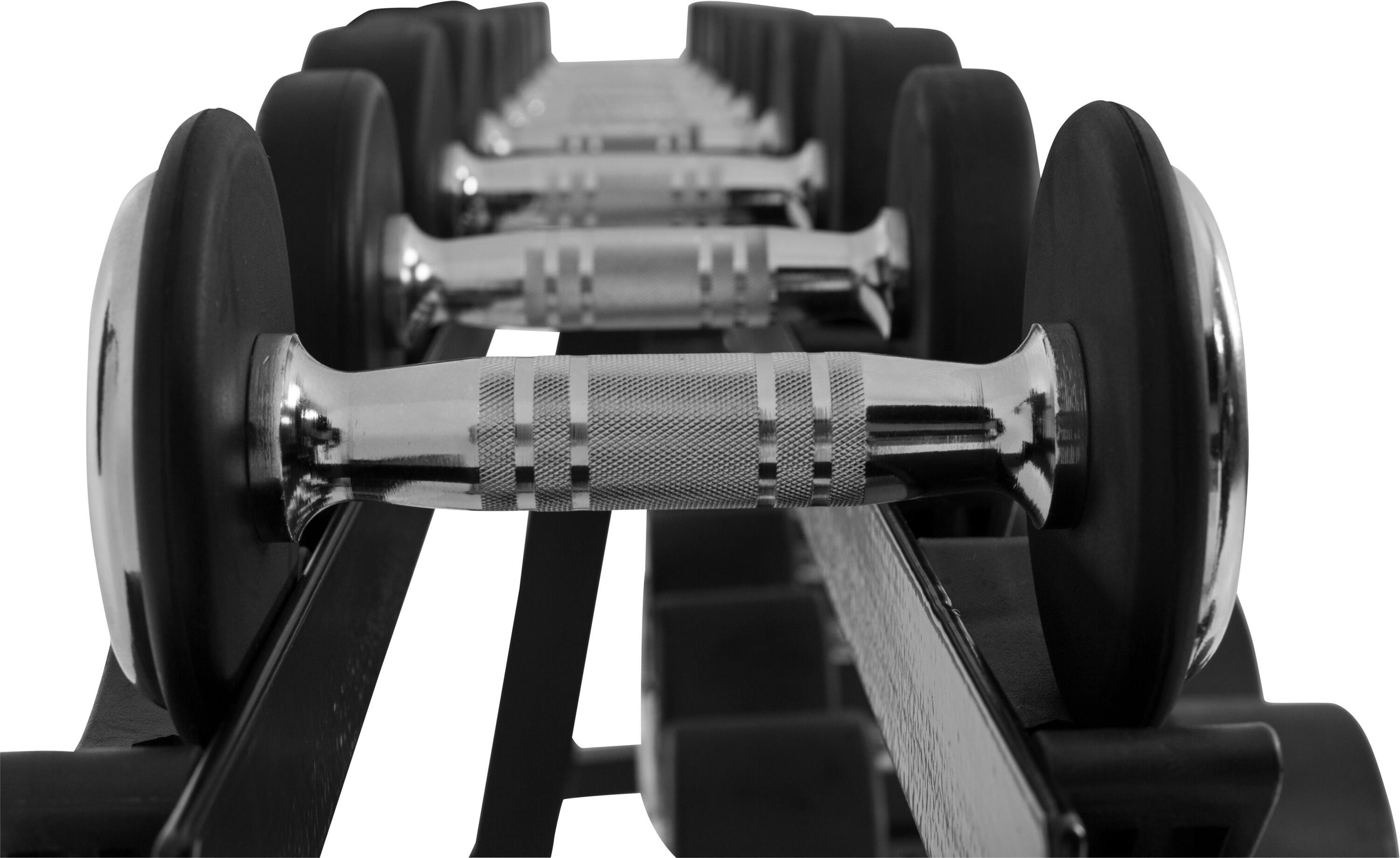 RACK DE RANGEMENT EXTRA LARGE POUR HALTERES MONOBLOC | MUSCULATION 5/7