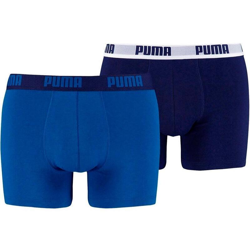 Bokserki męskie Puma Basic Boxer 2P niebieskie 521015001 420