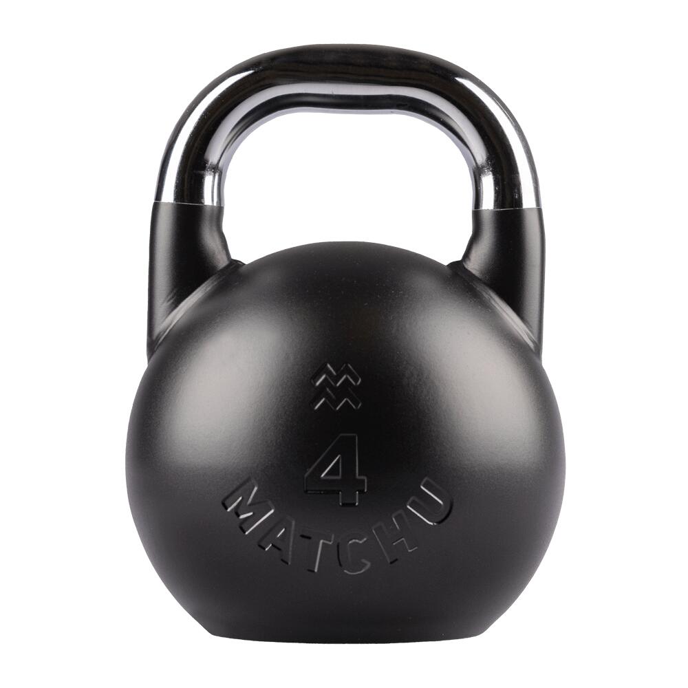 Kettlebell de compétition 4 kg en acier - Noir - 28 cm - Ø 21 cm - Acier 1/7