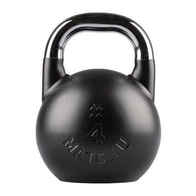 Competition kettlebell 4 kg staal - zwart - 28cm - ø 21cm - staal