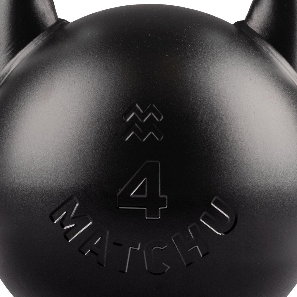 Kettlebell de compétition 4 kg en acier - Noir - 28 cm - Ø 21 cm - Acier 7/7