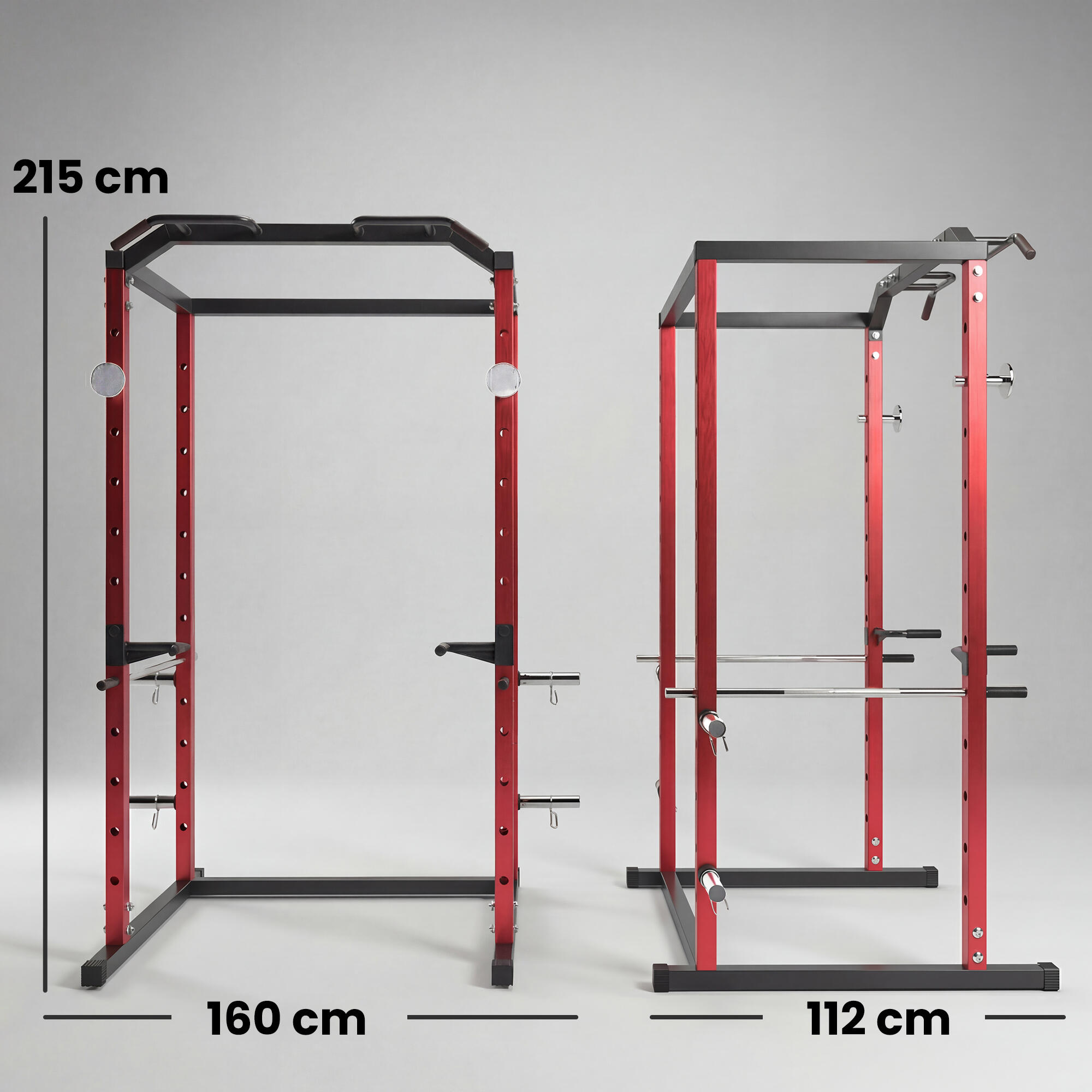 Jaula de Potência SPORTNOW Aço Vermelho 160x112x215 cm 3/5