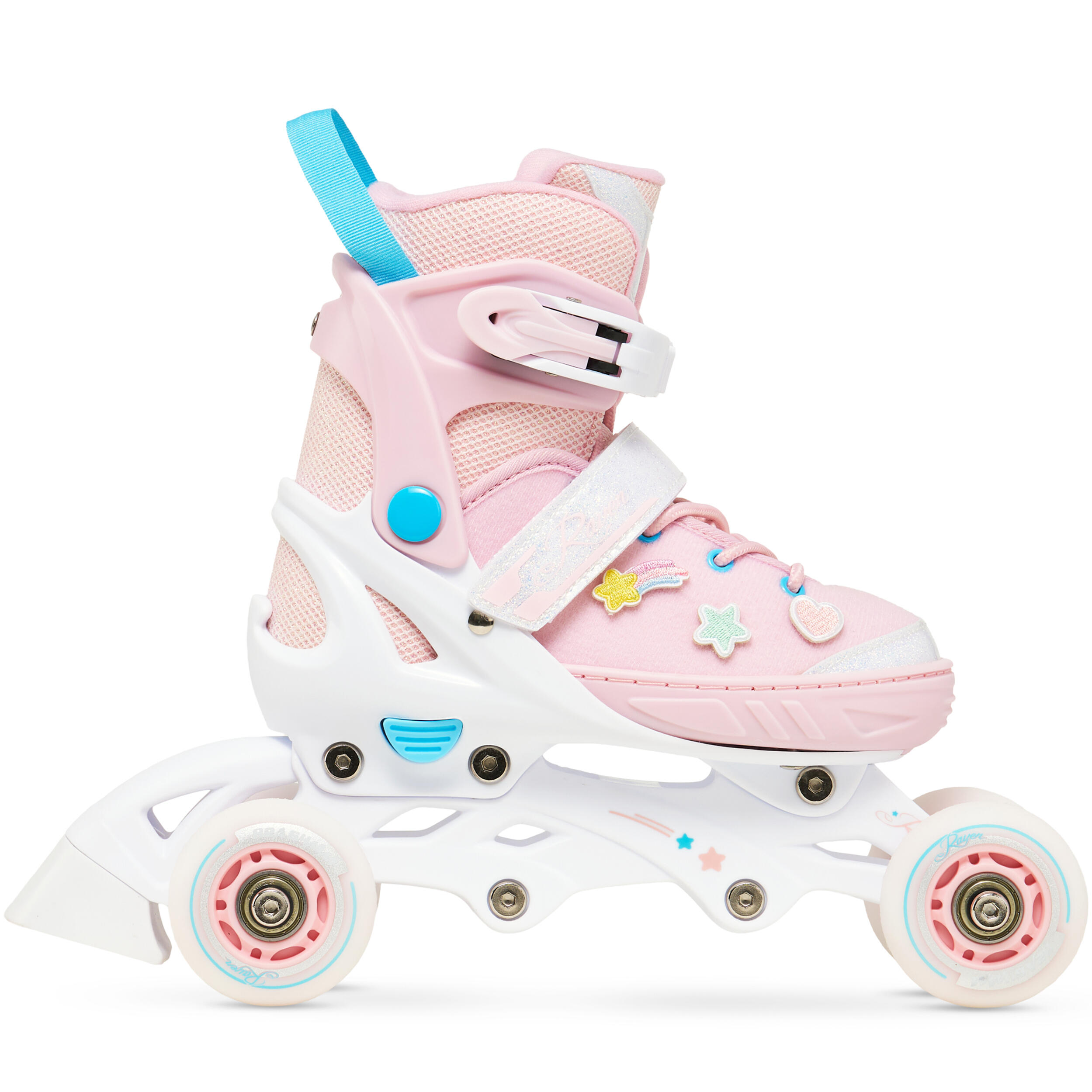 Patins 3 em 1 ajustáveis Lilly com rodas LED e emblemas com velcro 7/7
