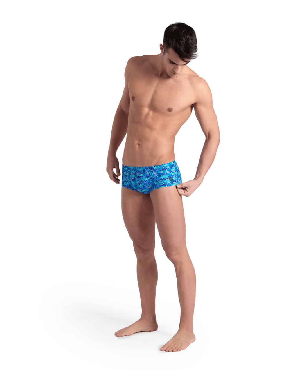 Short Uomo Arena Pooltiles Low Waist Short Blu Multi 3/5