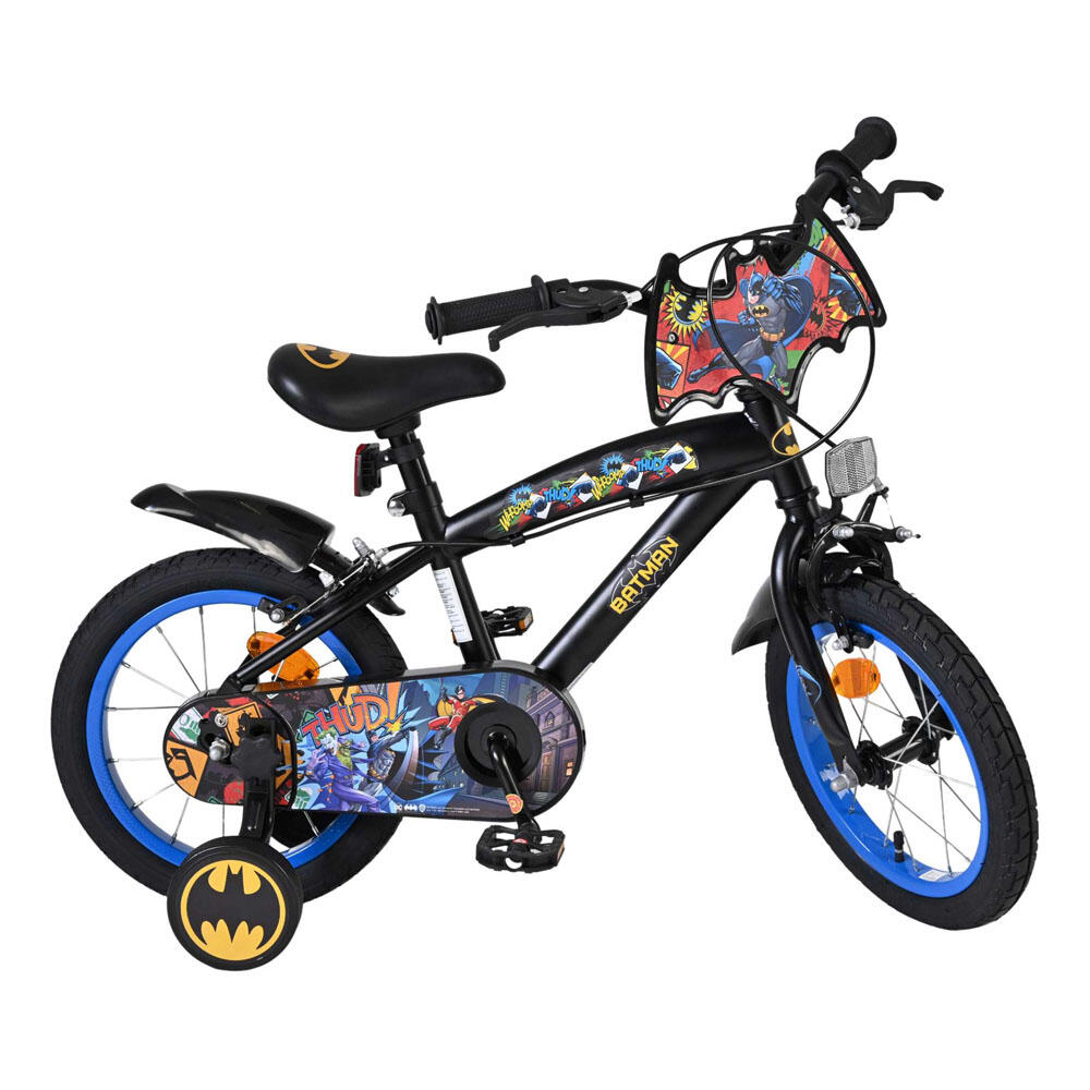 Vélo enfant Batman 14 pouces garçon, noir, deux freins à main 4/7