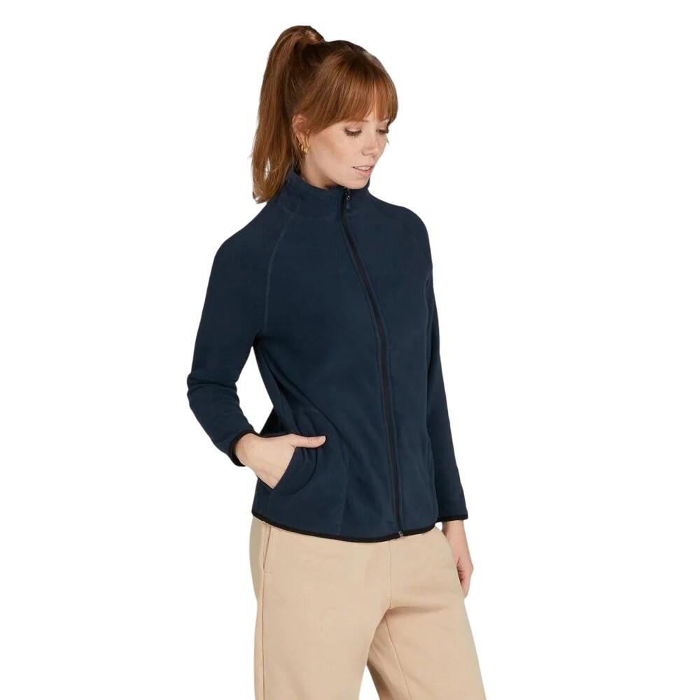 Womens/Ladies Zip Microfleece Tagless Fleece Jacket (Navy)