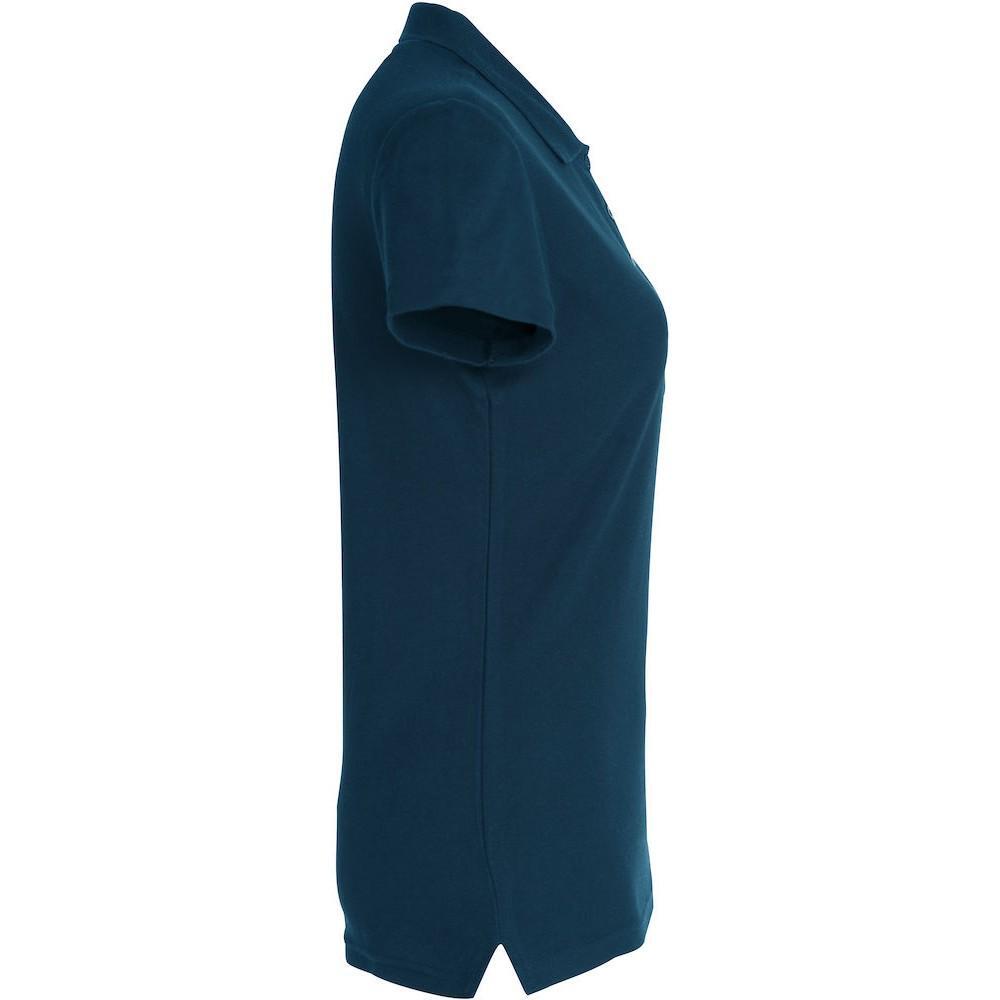 Maglietta Polo Semplice Donna Clique Basic Blu Navy Scuro 4/4
