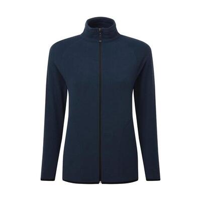 Microfleece tagless fleecejack met rits voor dames (marine)