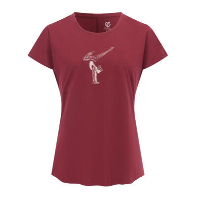 Dames serenity yoga pose lichtgewicht tshirt (tibetaans rood)
