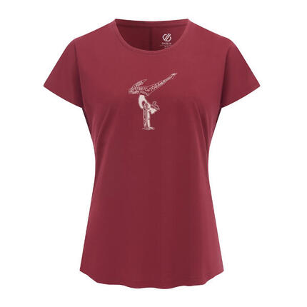 Tshirt Motif/style Posture De Yoga SERENITY Femme (Rouge Sang)
