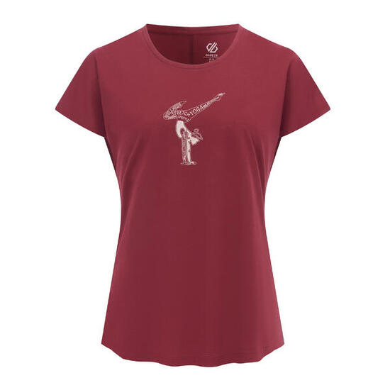 Tshirt Motif/style Posture De Yoga SERENITY Femme (Rouge Sang)