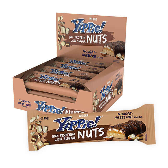 YIPPIE!® Nuts Bar | 12er | Haselnuss-Nougat