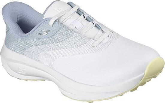 Skechers Golf Flow SI, chaussures de golf pour femme, blanc/bleu