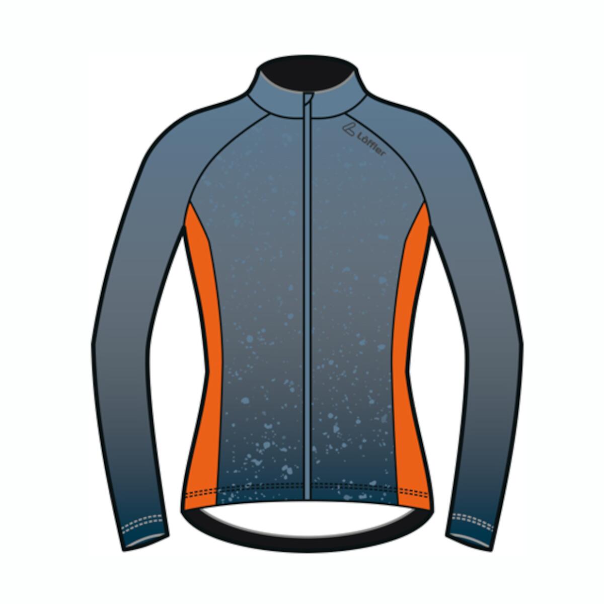 Chemise de cyclisme manches longues W Bike L / s Jersey Dirt femme-Bleu 4/5
