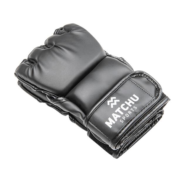 Rękawice MMA - Rozmiar M/L - 2 sztuki - czarne - 20cm - 13cm - skóra PU