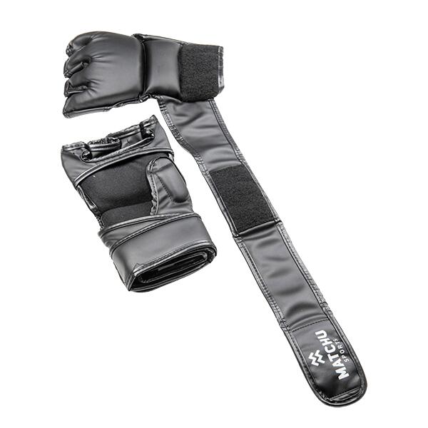 Rękawice MMA - Rozmiar M/L - 2 sztuki - czarne - 20cm - 13cm - skóra PU