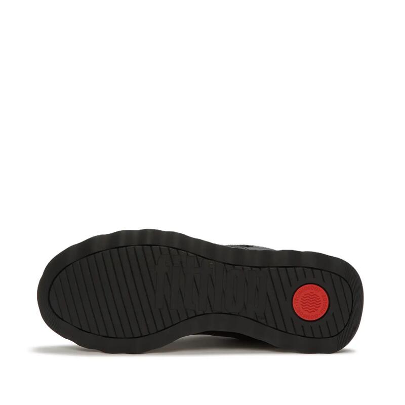 FITFLOP FitFlop Retro-Q FF Metallic-Fabric/Suede Sneakers  ZWART 41
