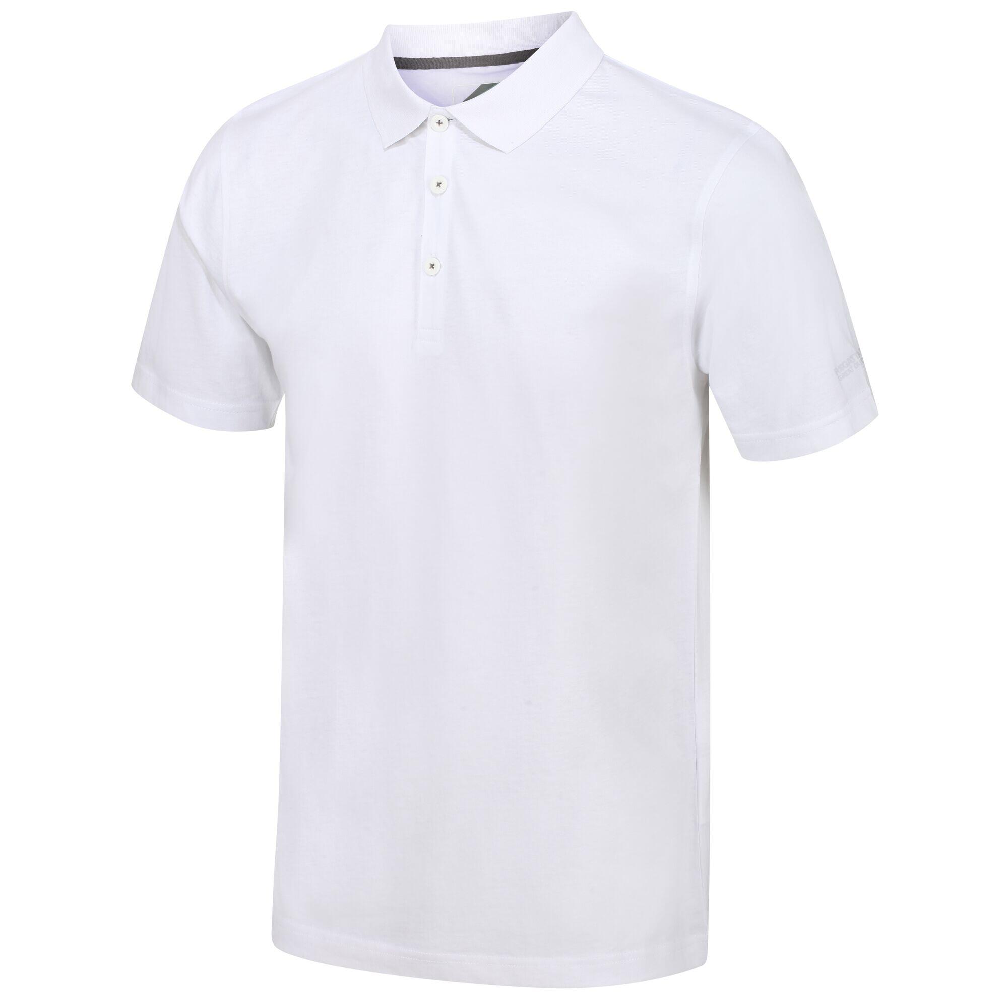 Sinton Men's Fitness Short Sleeve Polo Shirt - White 5/6