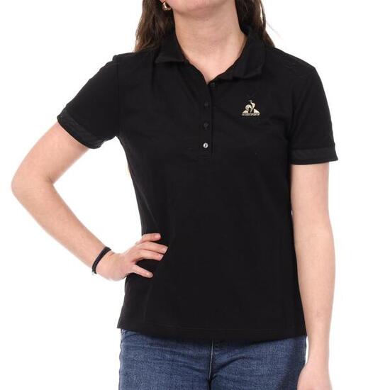 Polo Noir Femme Le Coq Sportif Coq