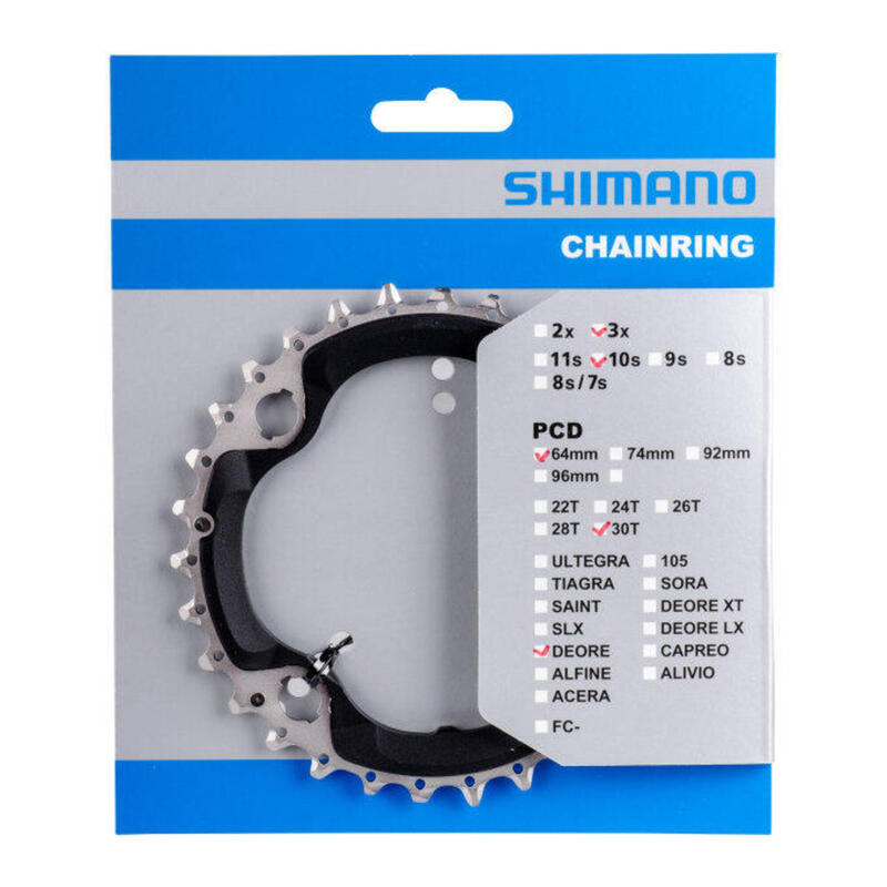 Foaie Shimano FC-M6000 30T pentru 40-30-22T, BCD 96, negru anodizat